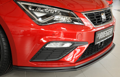 Seat Leon Cupra (5F) Rieger Spoilerschwert für orig. FR-/ Cupra-Frontschürze für orig. Frontschürze, ABS, 
inkl. Montagezubehör, ABE