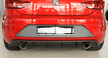 Seat Leon FR (5F) Rieger Heckeinsatz  für Sportendrohr li. u. re., (100mm ø), ABS, 
inkl. Montagezubehör, Gutachten