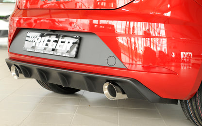 Seat Leon FR (5F) Rieger Heckeinsatz  für Sportendrohr li. u. re., (100mm ø), ABS, 
inkl. Montagezubehör, Gutachten