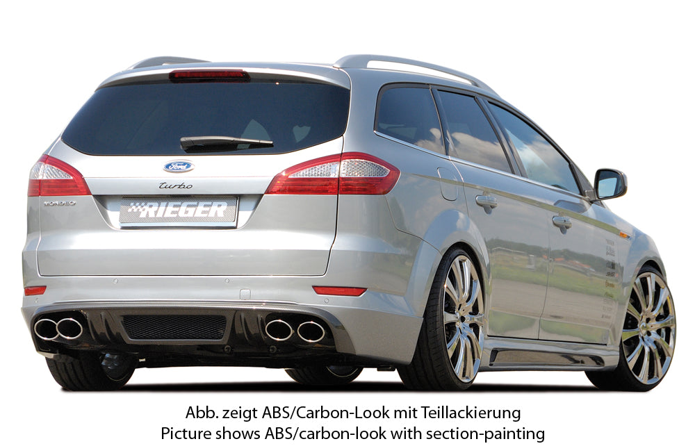 Ford Mondeo (BA7) Rieger Seitenschweller SG-Design  links, mit Ausschnitt, mit Schacht, ABS, 
inkl. Montagezubehör, Alugitter, Gutachten