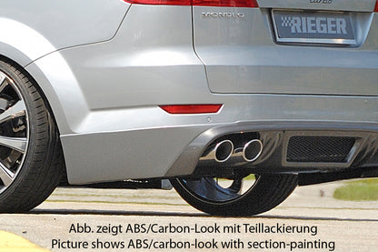 Ford Mondeo (BA7) Rieger Heckschürzenansatz SG-Design  für Doppelendrohr li., ABS, 
inkl. Montagezubehör, Alugitter