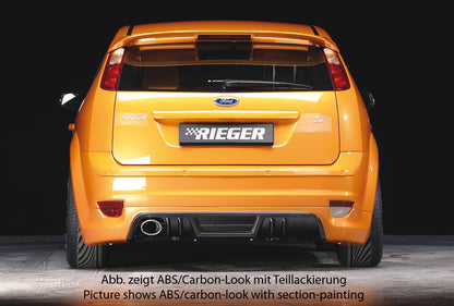 Ford Focus 2 Rieger Heckschürzenansatz  für Endrohr li., ABS, 
inkl. Montagezubehör, Alugitter, Gutachten
