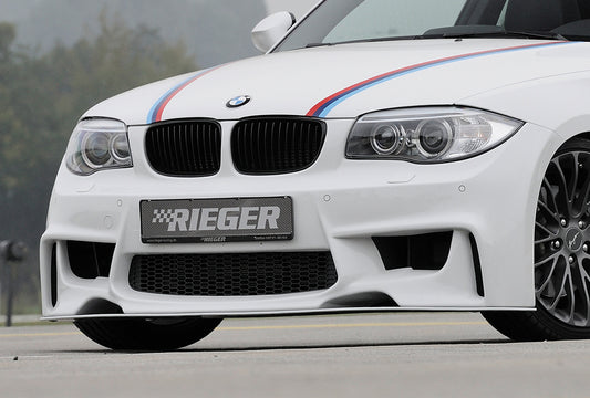 BMW 1er E81  (187/1K2/1K4) Rieger Spoilerstoßstange für flache Version der SWRA ABS, für Fzg. mit Scheinwerferreinigungsanlage, Einparkhilfe (PDC), 
inkl. Montagezubehör, Alugitter, ABE