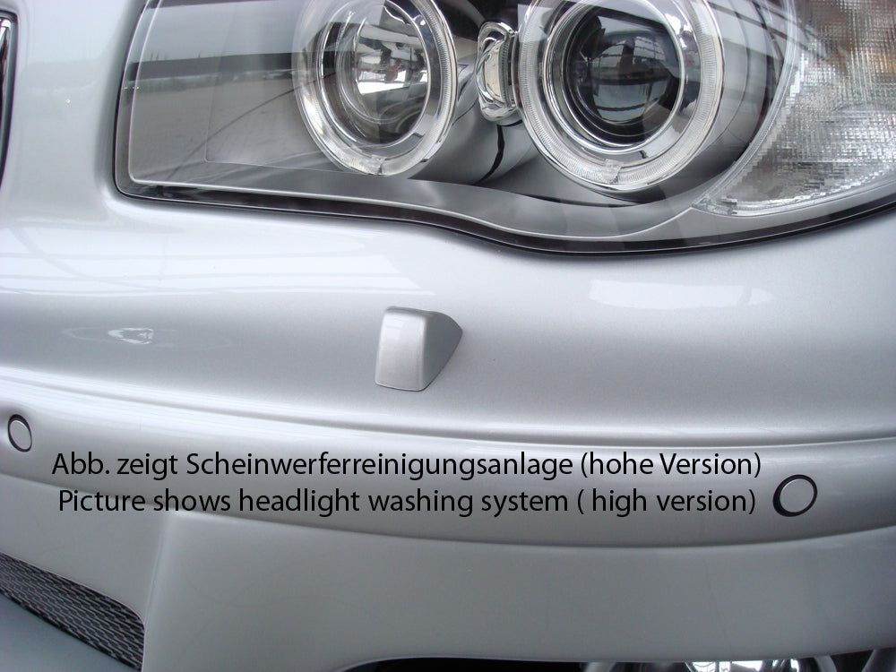 BMW 1er E81  (187/1K2/1K4) Rieger Spoilerstoßstange für hohe Version der SWRA ABS, für Fzg. mit Scheinwerferreinigungsanlage, 
inkl. Montagezubehör, Alugitter, ABE