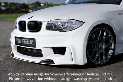 BMW 1er E81  (187/1K2/1K4) Rieger Spoilerstoßstange für hohe Version der SWRA ABS, für Fzg. mit Scheinwerferreinigungsanlage, Einparkhilfe (PDC), 
inkl. Montagezubehör, Alugitter, ABE