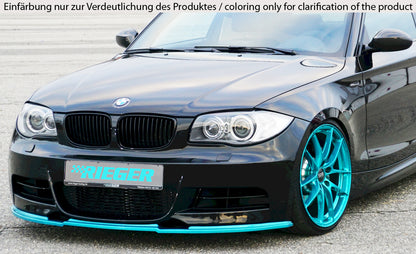 BMW 1er E82, E88  (182 / 1C) Rieger Spoilerschwert nur für M-Paket-Frontschürze gekantete Version, für orig. Frontschürze, ABS, für Fzg. mit M-Technik, 
inkl. Montagezubehör, ABE