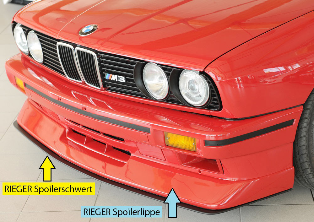 BMW 3er E30 M3 Rieger Spoilerschwert für Spoilerlippe, ABS, 
inkl. Montagezubehör, ABE