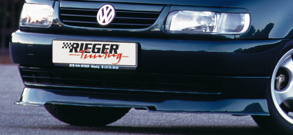 VW Polo 4 (6N) Rieger Spoilerlippe   RT 01  mit integr. Spoilerschwert, ohne Stylingpaket, ABS, 
inkl. Gutachten, Montagezubehör