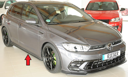VW Polo (AW) GTI Rieger Seitenschwelleransatz rechts, für orig. Seitenschweller, ABS, 
inkl. Montagezubehör, Gutachten