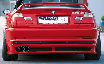 BMW 3er E46 Rieger Heckansatz   -> nicht für M3 und M-Technik ABS, 
inkl. Alugitter, Gutachten, Montagezubehör