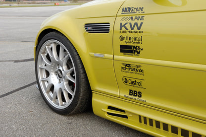 BMW 3er E46 Rieger Seitenschweller (175mm) -> nicht für Touring flache Version, links, mit Schacht und 2 Ausschnitten, ABS, 
inkl. Alugitter, Gutachten, Montagezubehör