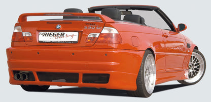 BMW 3er E46 Rieger Heckschürze    ABS, für Fzg. mit Einparkhilfe (PDC), 
inkl. Alugitter, Gutachten, Montagezubehör