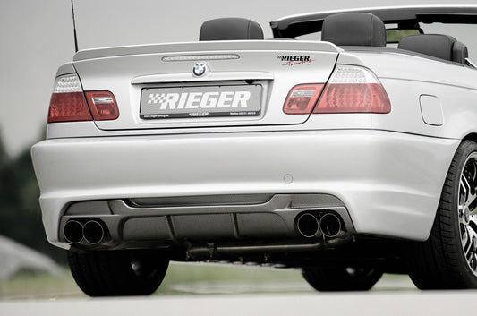 BMW 3er E46 Rieger Heckschürze ohne Heckeinsatz ABS, 
inkl. Gutachten, Montagezubehör