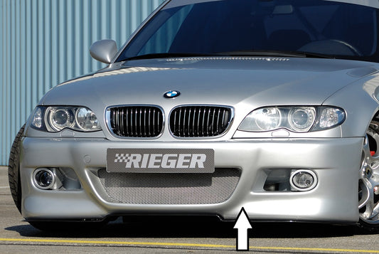 BMW 3er E46 Rieger Spoilerstoßstange   -> Vorgängermodell mit speziellen Halterungen mit Halter f. orig. NSW, ABS, 
Alugitter, Gutachten, Montagezubehör