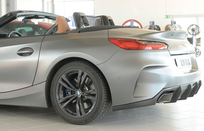 BMW Z4 (G4Z/G29) Rieger Heckeinsatz nur für M-Sport-Paket-Heckschürze für orig. Endrohr li. u. re., ABS, für Fzg. mit M-Sport-Paket, 
inkl. Montagezubehör, Gutachten