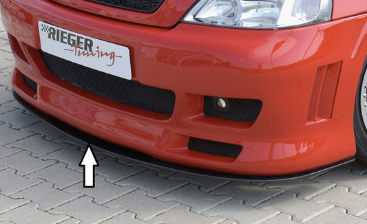 Opel Astra G Rieger Spoilerschwert   für Spoilerstoßstange 51103 / 51108 gerade Version, für Spoilerstoßstange, ABS, 
inkl. Montagezubehör, ABE