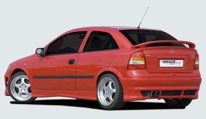 Opel Astra G Rieger Heckansatz   nur Fließheck ABS, 
inkl. Alugitter, Gutachten, Montagezubehör