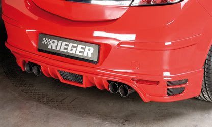 Opel Astra H GTC Rieger Heckansatz   nicht für OPC für Doppelendrohr li. u. re., ABS, 
inkl. Alugitter, Gutachten, Montagezubehör