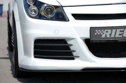 Opel Astra H Rieger Spoilerstoßstange  ABS, für Fzg. mit OPC und ohne OPC, 
inkl. Montagezubehör, Alugitter, Lüftungsschacht, Lufteinlassblende, ABE