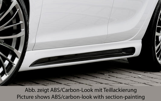 Opel Astra J Rieger Seitenschweller  links, mit Schacht, mit Ausschnitt, ABS, 
inkl. Alugitter, Montagezubehör, Gutachten