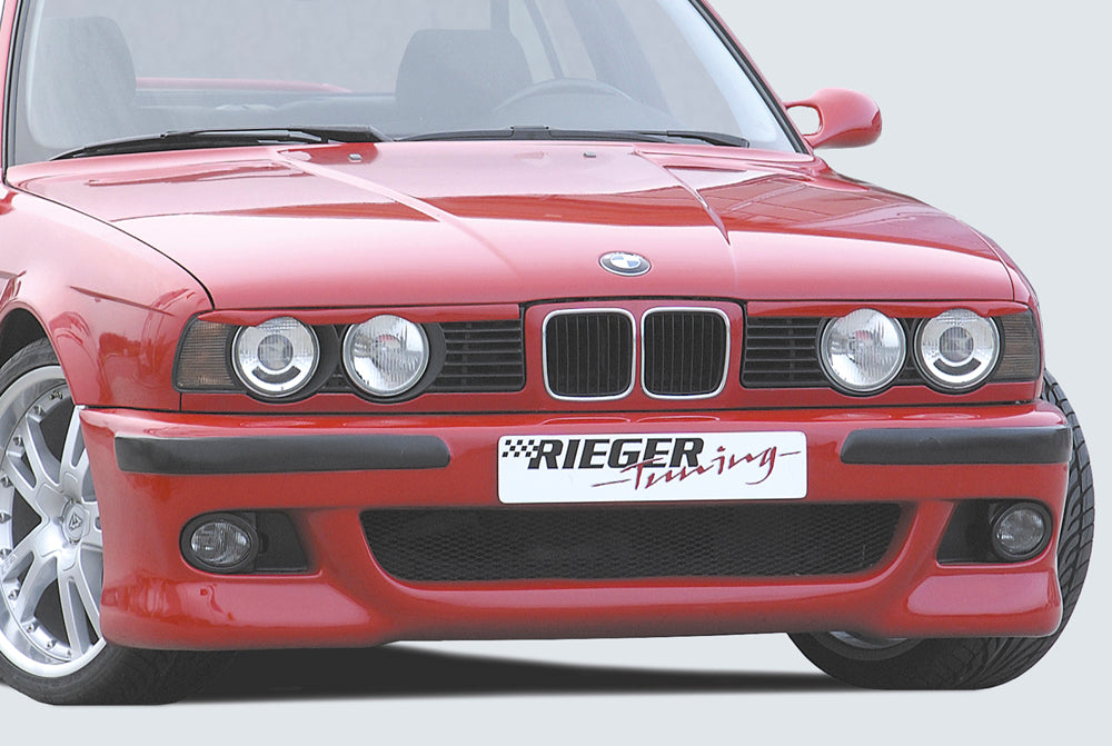 BMW 5er E34 Rieger Spoilerstoßstange E39-Look --> nicht für M5-Modelle mit Halter f. orig. NSW, ABS, 
inkl. Alugitter, Gutachten, Montagezubehör