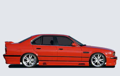 BMW 5er E34 Rieger Seitenschweller  links, mit Schacht und 2 Ausschnitten, ABS, 
inkl. Alugitter, Gutachten, Montagezubehör