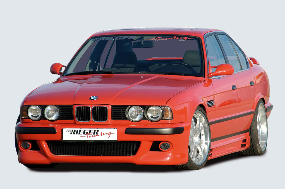 BMW 5er E34 Rieger Seitenschweller  links, mit Schacht und 2 Ausschnitten, ABS, 
inkl. Alugitter, Gutachten, Montagezubehör