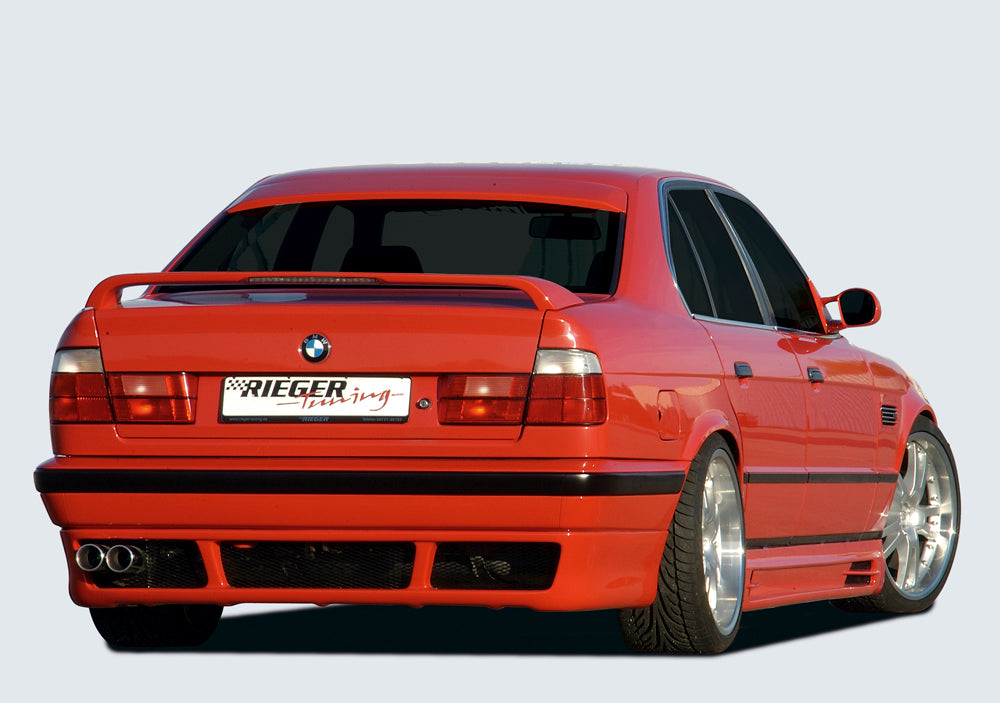 BMW 5er E34 Rieger Seitenschweller  links, mit Schacht und 2 Ausschnitten, ABS, 
inkl. Alugitter, Gutachten, Montagezubehör