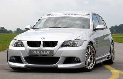 BMW 3er E90 Rieger Spoilerstoßstange   -> Rückfrage ob 330i oder normal ! ABS, 
inkl. Alugitter, Montagezubehör, ABE