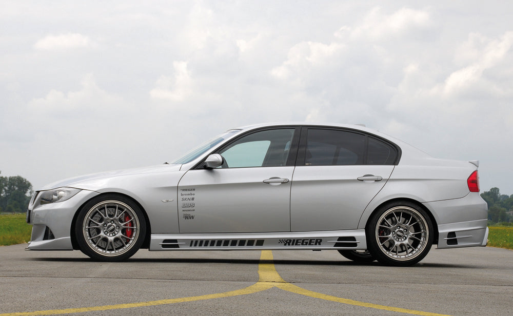 BMW 3er E90 Rieger Spoilerstoßstange   -> Rückfrage ob 330i oder normal ! ABS, für Fzg. mit Einparkhilfe (PDC), 
inkl. Alugitter, Montagezubehör, ABE