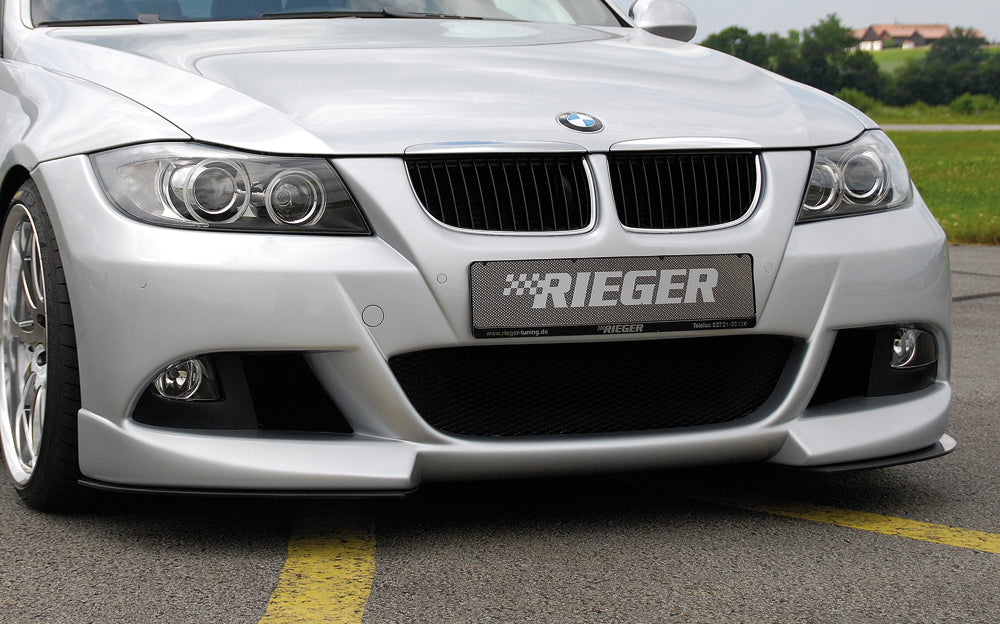 BMW 3er E90 Rieger Spoilerstoßstange   -> Rückfrage ob 330i oder normal ! ABS, für Fzg. mit Einparkhilfe (PDC), 
inkl. Alugitter, Montagezubehör, ABE