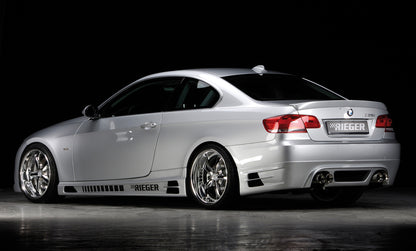 BMW 3er E92 Rieger Heckansatz   Nur für 335i ! für Doppelendrohr li. u. re. (335i-Look), ABS, 
inkl. Alugitter, Gutachten, Montagezubehör