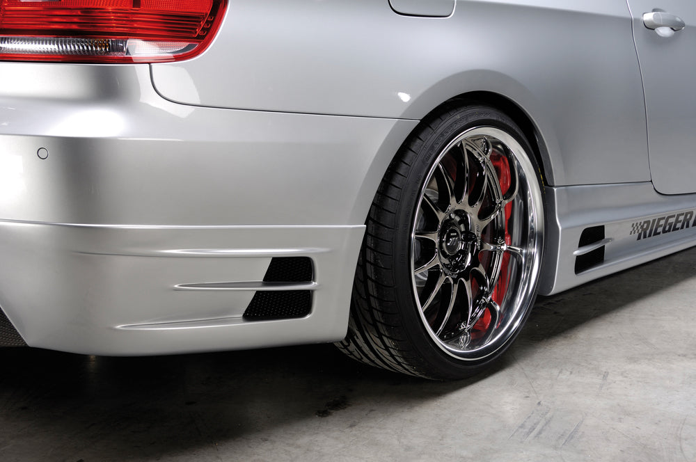 BMW 3er E92 Rieger Heckansatz   Nur für 335i ! für Doppelendrohr li. u. re. (335i-Look), ABS, 
inkl. Alugitter, Gutachten, Montagezubehör