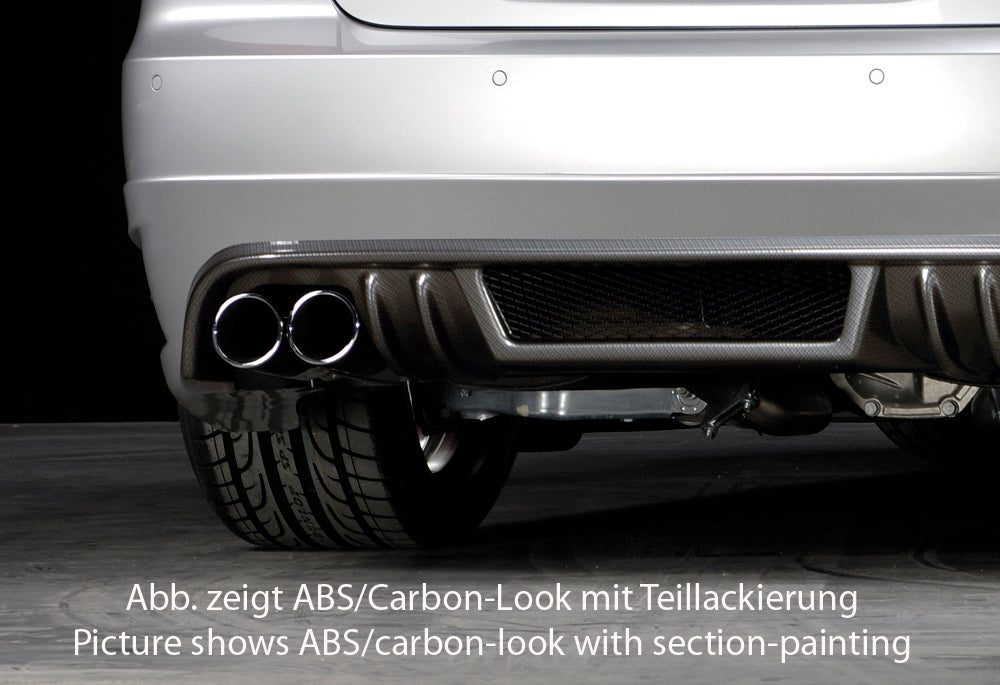 BMW 3er E92 Rieger Heckansatz nicht für 335i / 335d für Doppelendrohr li., ABS, 
inkl. Alugitter, Gutachten, Montagezubehör