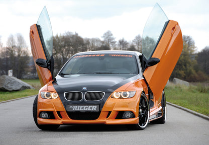 BMW 3er E92 Rieger Spoilerstoßstange    ABS,  für Fzg. mit Scheinwerferreinigungsanlage, Einparkhilfe, 
Alugitter, Montagezubehör, ABE