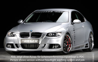 BMW 3er E92 Rieger Spoilerstoßstange    ABS,  für Fzg. mit Scheinwerferreinigungsanlage, Einparkhilfe, 
Alugitter, Montagezubehör, ABE