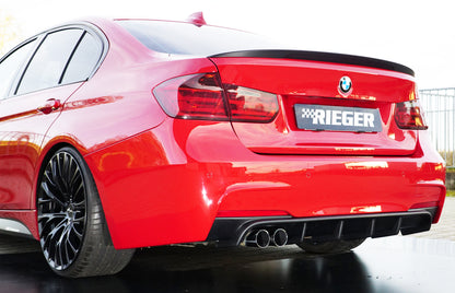 BMW 3er F30  (3L) Rieger Heckeinsatz nur für M-Paket-Heckschürze für orig. Doppelendrohr li, ABS, für Fzg. mit M-Technik, 
inkl. Montagezubehör, Gutachten