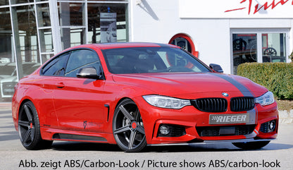 BMW 4er F32  (3C) Rieger Spoilerschwert für orig. M-Paket-Frontschürze gerade Version, für orig. Frontschürze, ABS, für Fzg. mit M-Technik, 
inkl. Montagezubehör, ABE