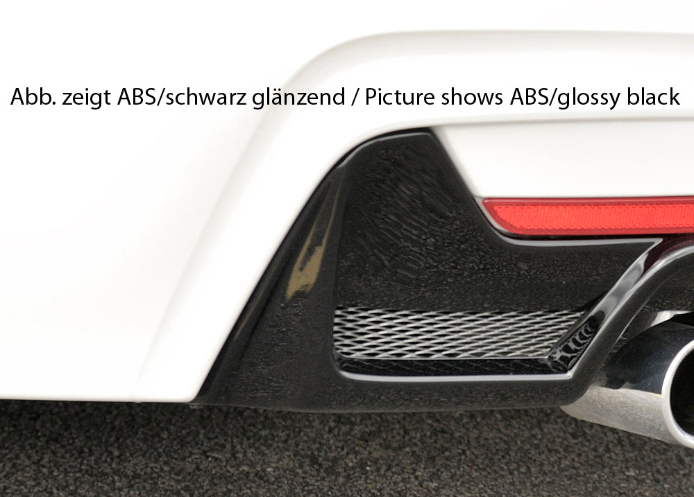 BMW 4er F32  (3C) Rieger Heckeinsatz nur für M-Paket-Heckschürze mit Gittereinsatz li./re., für orig. Doppelendrohr li, ABS, für Fzg. mit M-Technik, 
inkl. Alugitter, Montagezubehör, Gutachten