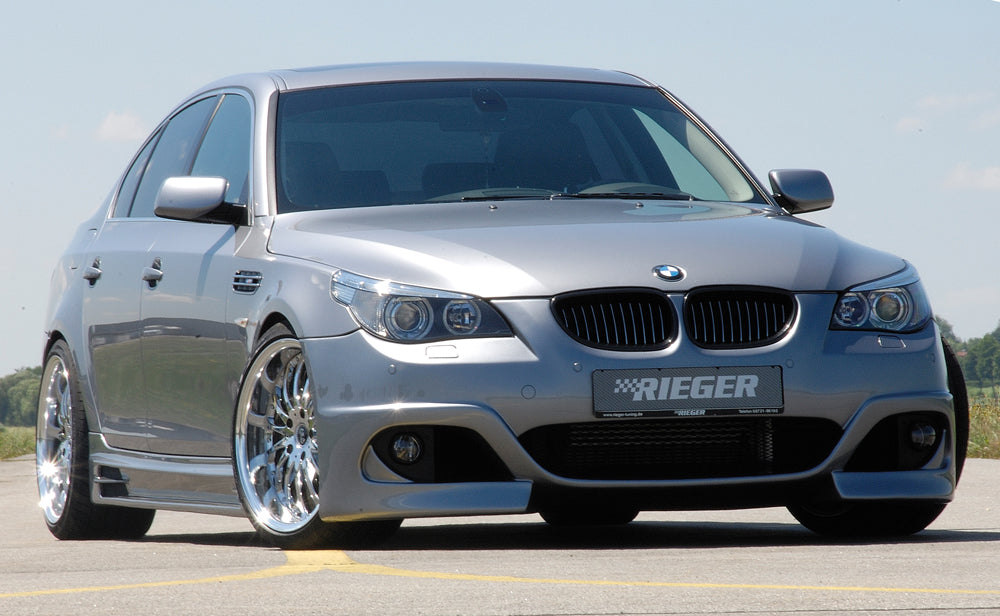 BMW 5er E60 Rieger Spoilerstoßstange  ABS, für Fzg. mit Scheinwerferreinigungsanlage, Einparkhilfe (PDC), 
inkl. Alugitter, Montagezubehör, ABE