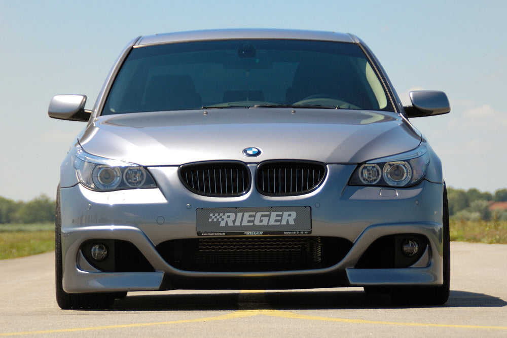 BMW 5er E60 Rieger Spoilerstoßstange  ABS, für Fzg. mit Scheinwerferreinigungsanlage, Einparkhilfe (PDC), 
inkl. Alugitter, Montagezubehör, ABE