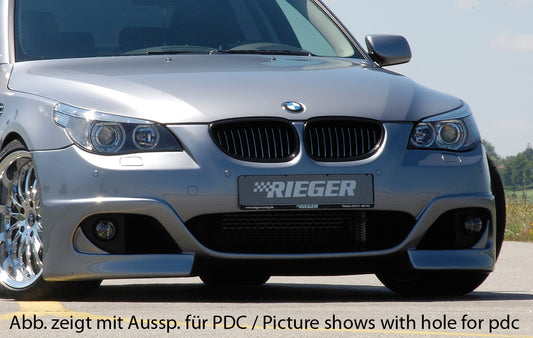 BMW 5er E60 Rieger Spoilerstoßstange  ABS, für Fzg. mit Scheinwerferreinigungsanlage, 
inkl. Alugitter, Montagezubehör, ABE