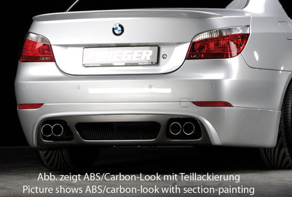 BMW 5er E60 Rieger Heckschürzenansatz nicht für M-Technik! für Doppelendrohr li. u. re., ABS, 
Alugitter, Montagezubehör, Gutachten
