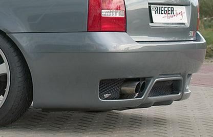 Audi A4 (B5) Rieger Heckschürze    ABS, für Fzg. mit Einparkhilfe (PDC), 
inkl. Alugitter, Gutachten, Montagezubehör