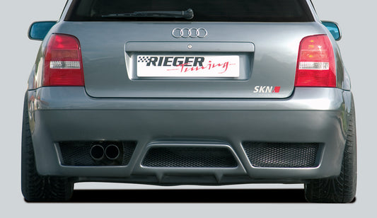 Audi A4 (B5) Rieger Heckschürze    ABS, für Fzg. mit Einparkhilfe (PDC), 
inkl. Alugitter, Gutachten, Montagezubehör