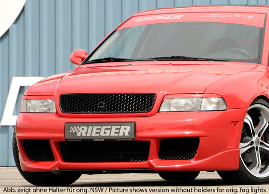 Audi A4 (B5) Rieger Spoilerstoßstange RS-Four-Look   mit Halter f. orig. NSW, ABS, 
inkl. Alugitter, Montagezubehör, ABE