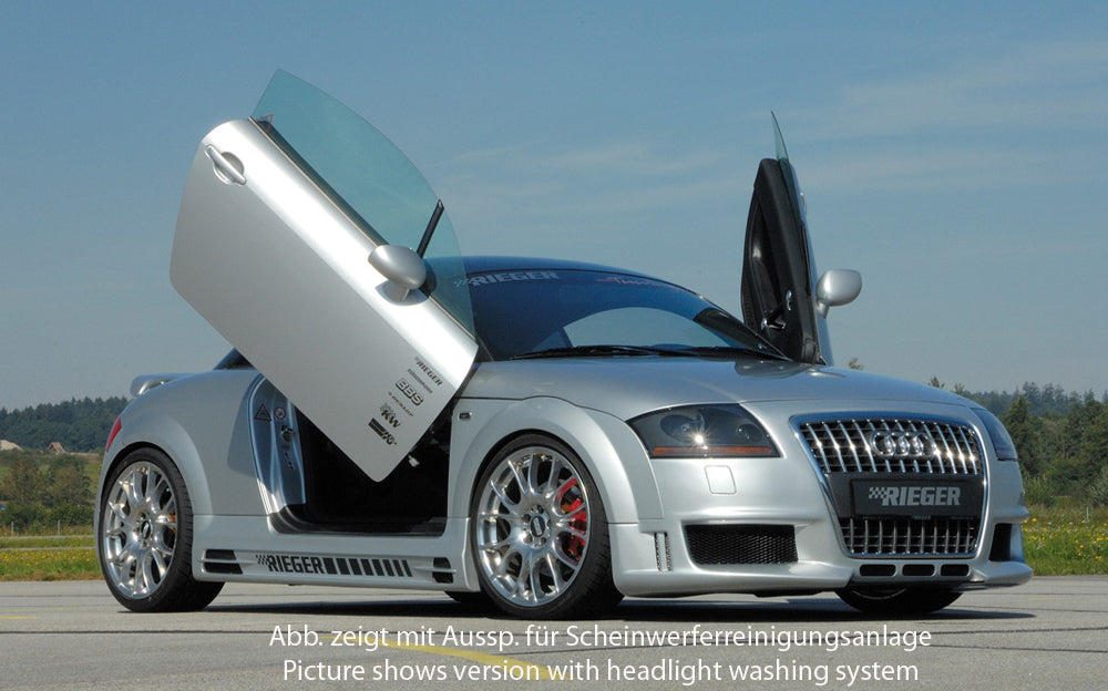 Audi TT (8N) Rieger Spoilerstoßstange R-Frame  Achtung: Grill muss separat bestellt werden! mit zusätzlichen Lüftungsschlitzen, ABS, 
inkl. Alugitter, Montagezubehör, ABE