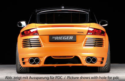 Audi TT (8J) Rieger Heckschürze    für Doppelendrohr li. u. re., ABS, für Fzg. mit S-Line Exterieur und ohne S-Line Exterieur, 
inkl. Alugitter, Gutachten, Montagezubehör