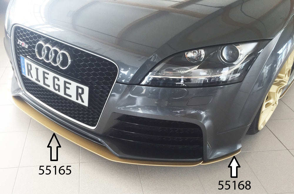 Audi TT RS (8J) Rieger Spoilerschwert seitlich links für orig. Frontschürze Audi TT RS (8J) links, für orig. Frontschürze, ABS, 
inkl. Montagezubehör, Gutachten