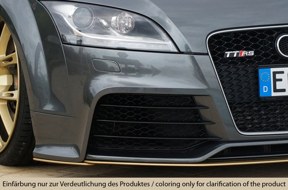 Audi TT RS (8J) Rieger Spoilerschwert seitlich rechts für orig. Frontschürze Audi TT RS (8J) rechts, für orig. Frontschürze, ABS, 
inkl. Montagezubehör, Gutachten